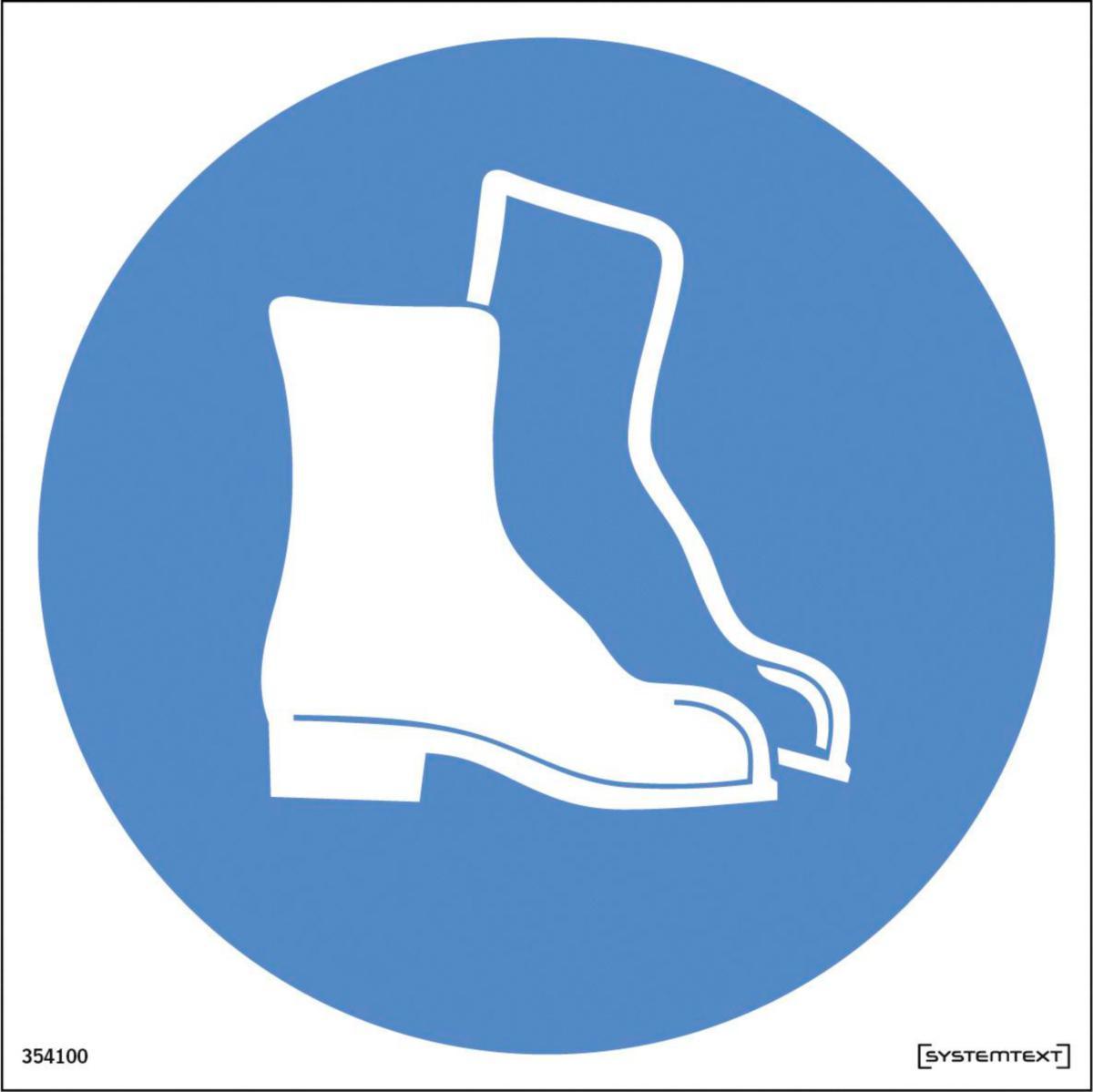 Skilt Systemtext Påbudt med fotvern