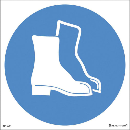 Skilt Systemtext Påbudt med fotvern