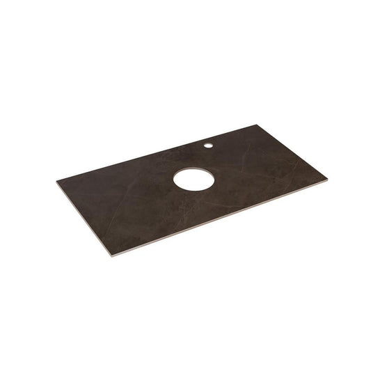 Benkeplate i mørk grå sintret stein, a-collection