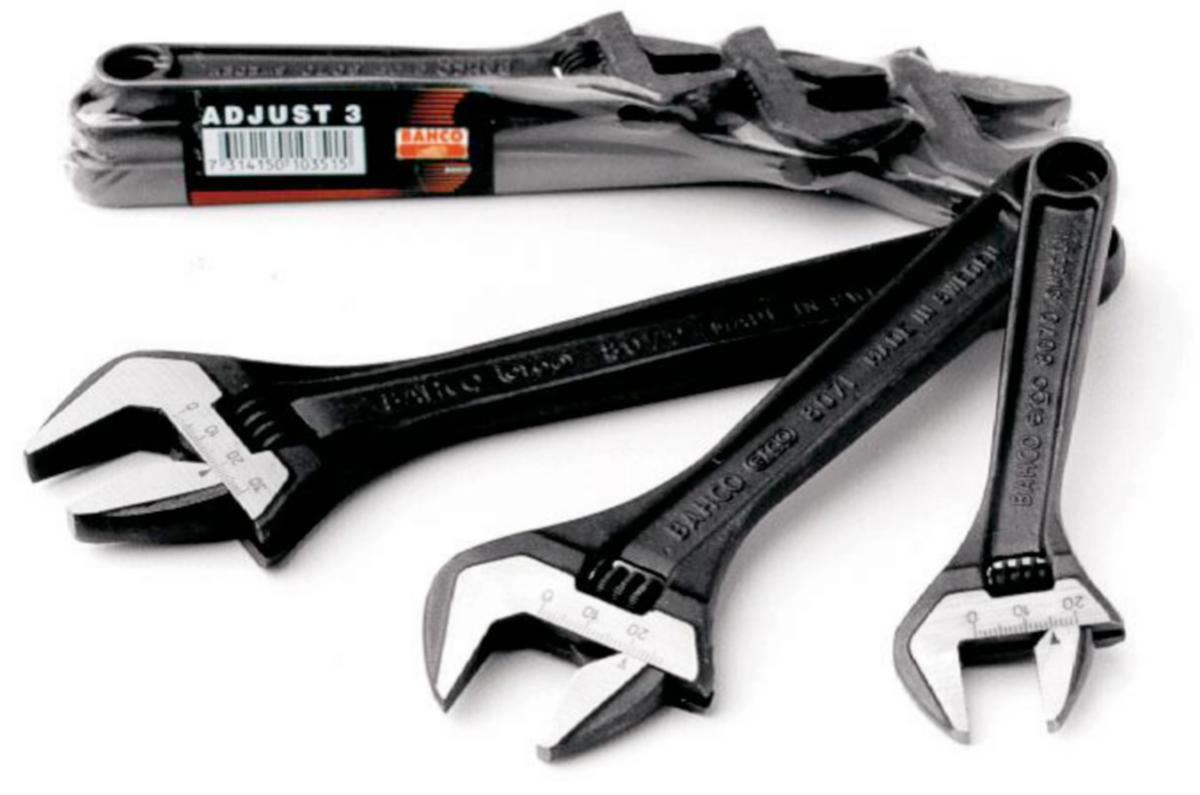 Skiftenøkkelsett Bahco Adjust 3 deler