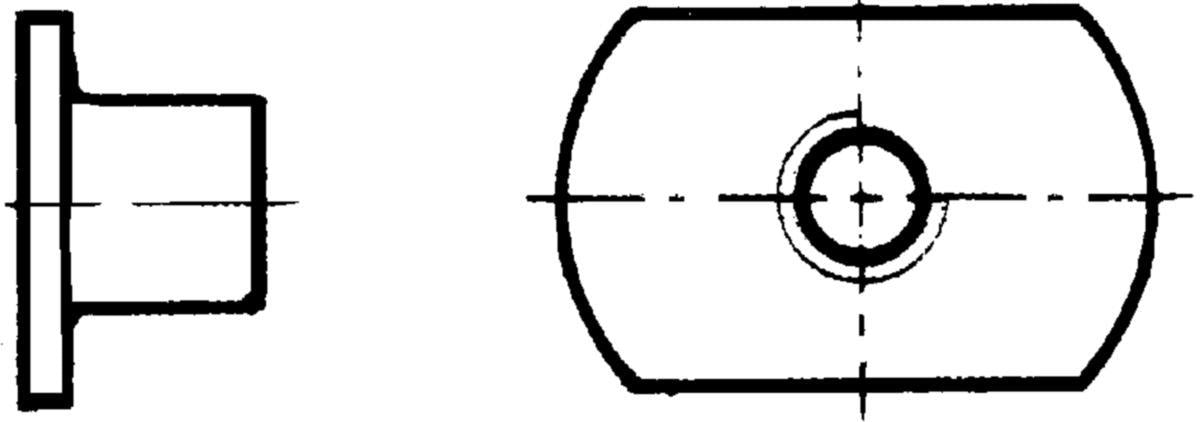 Sveisemutter type C med flens ubehandlet