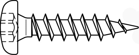 Treskrue Arvid Nilsson Torx Panhode A2 rustfri