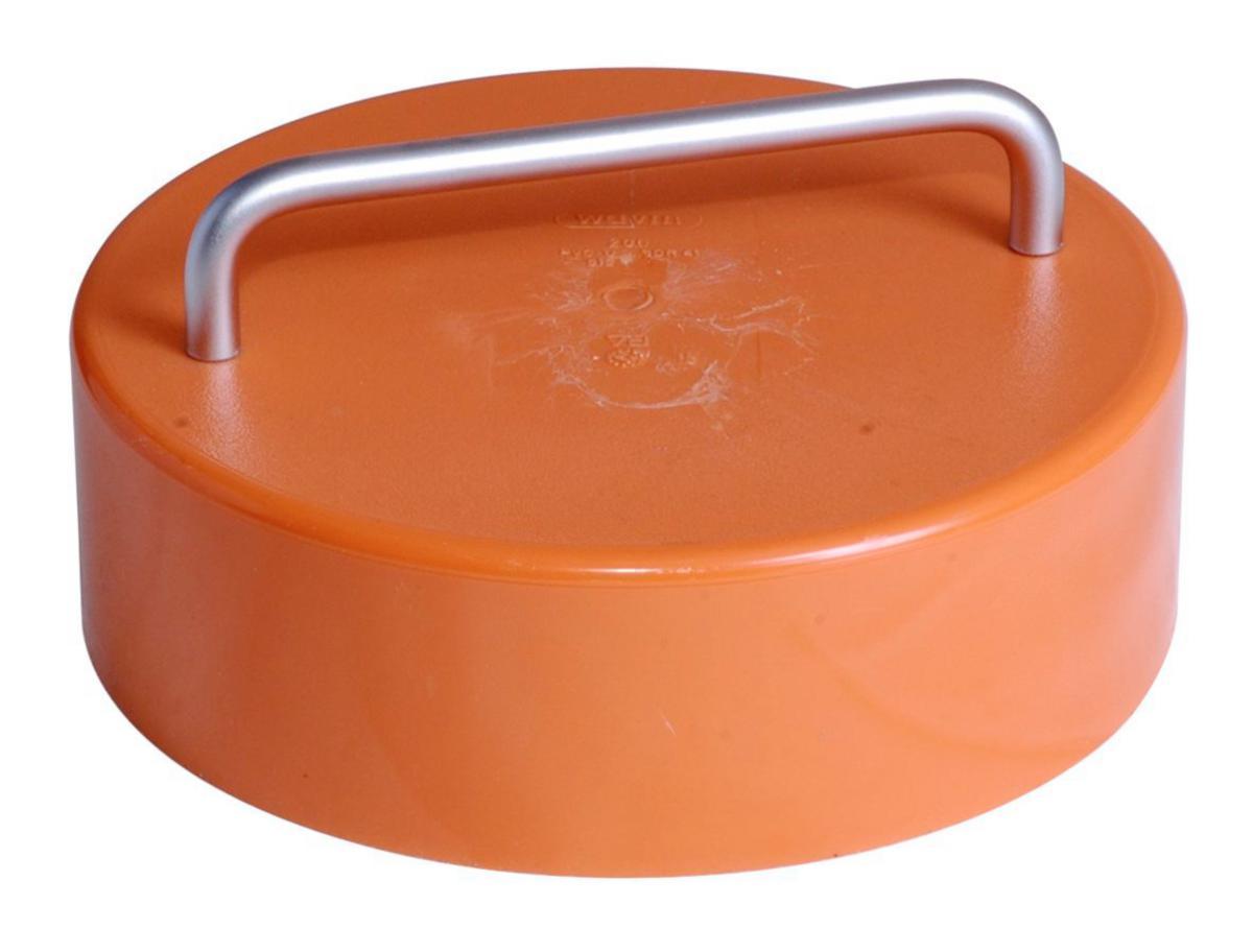 PVC lokk, utvendig m/innv. tetningsring, håndtak og to lås, Pipelife