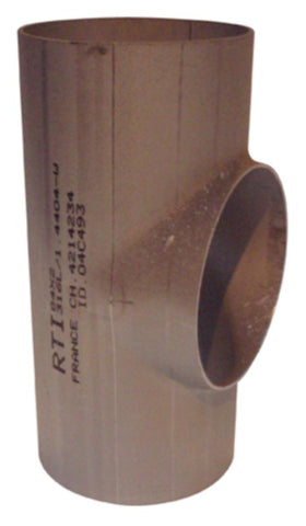T-rør oppkraget EN 1.4404/316L