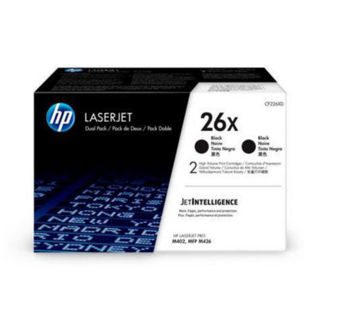 Toner 26X HP CF226XD svart 2 stk