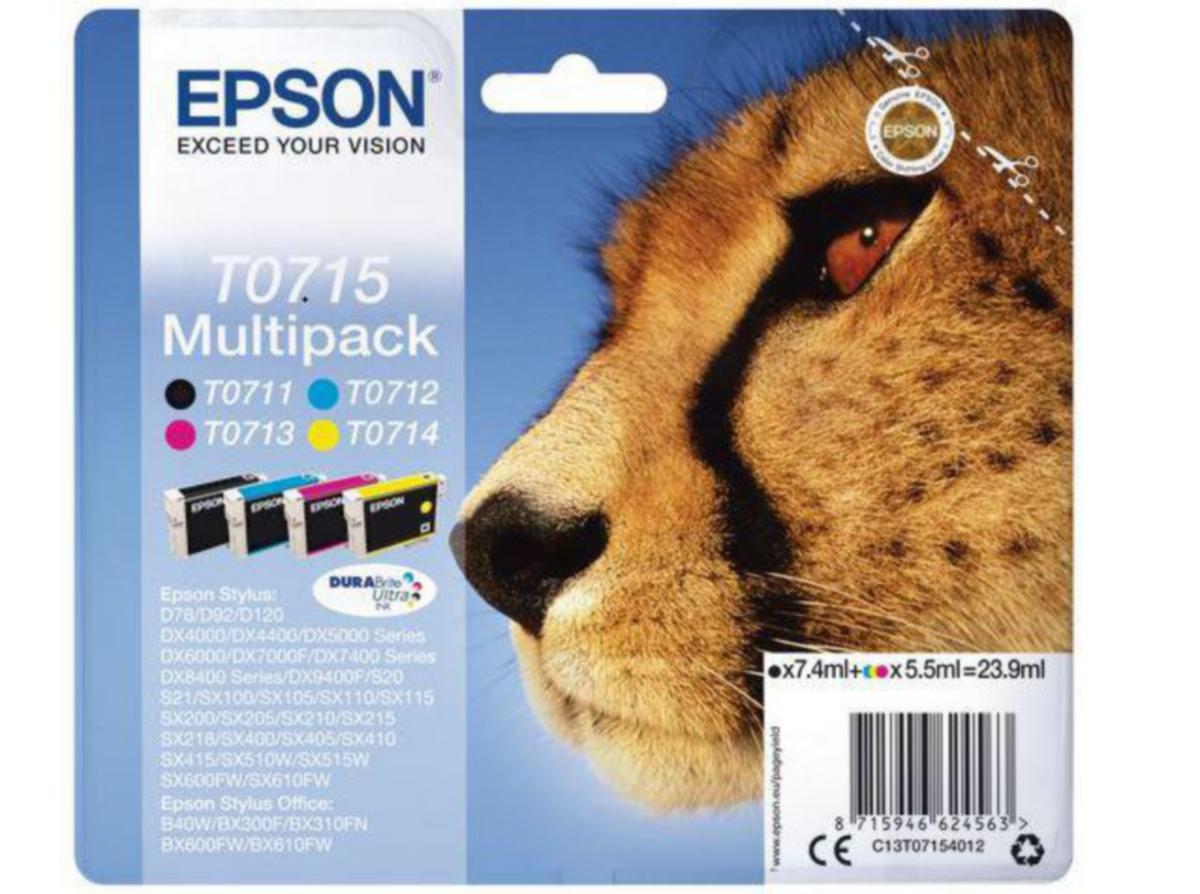 Blekk T0715 C13T07154022 Epson Multipack 4 farger