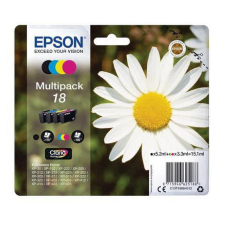 Blekk 18 C13T18064022 Epson Multipack 4 farger