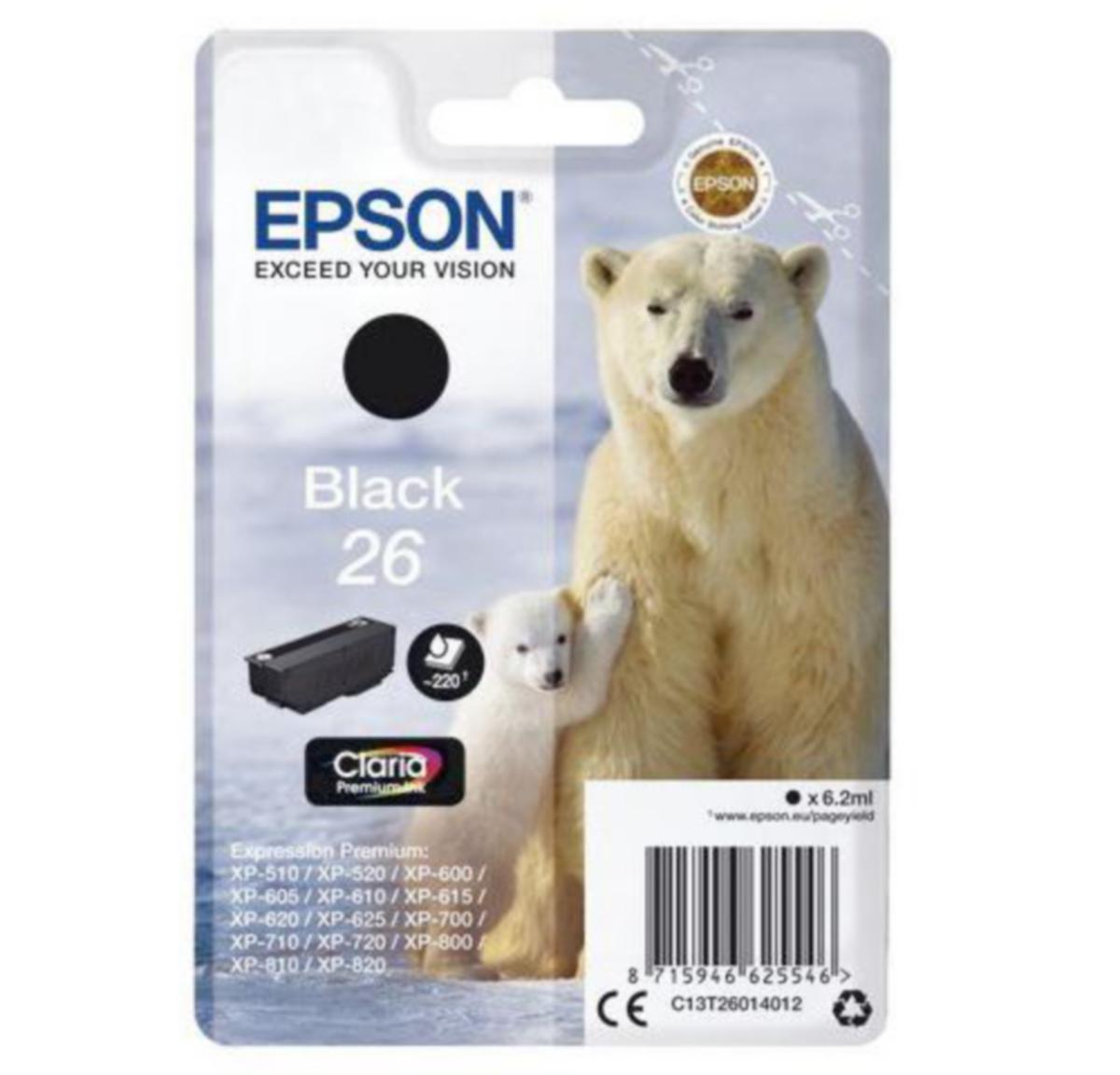 Blekk 26 C13T26014012 Epson svart