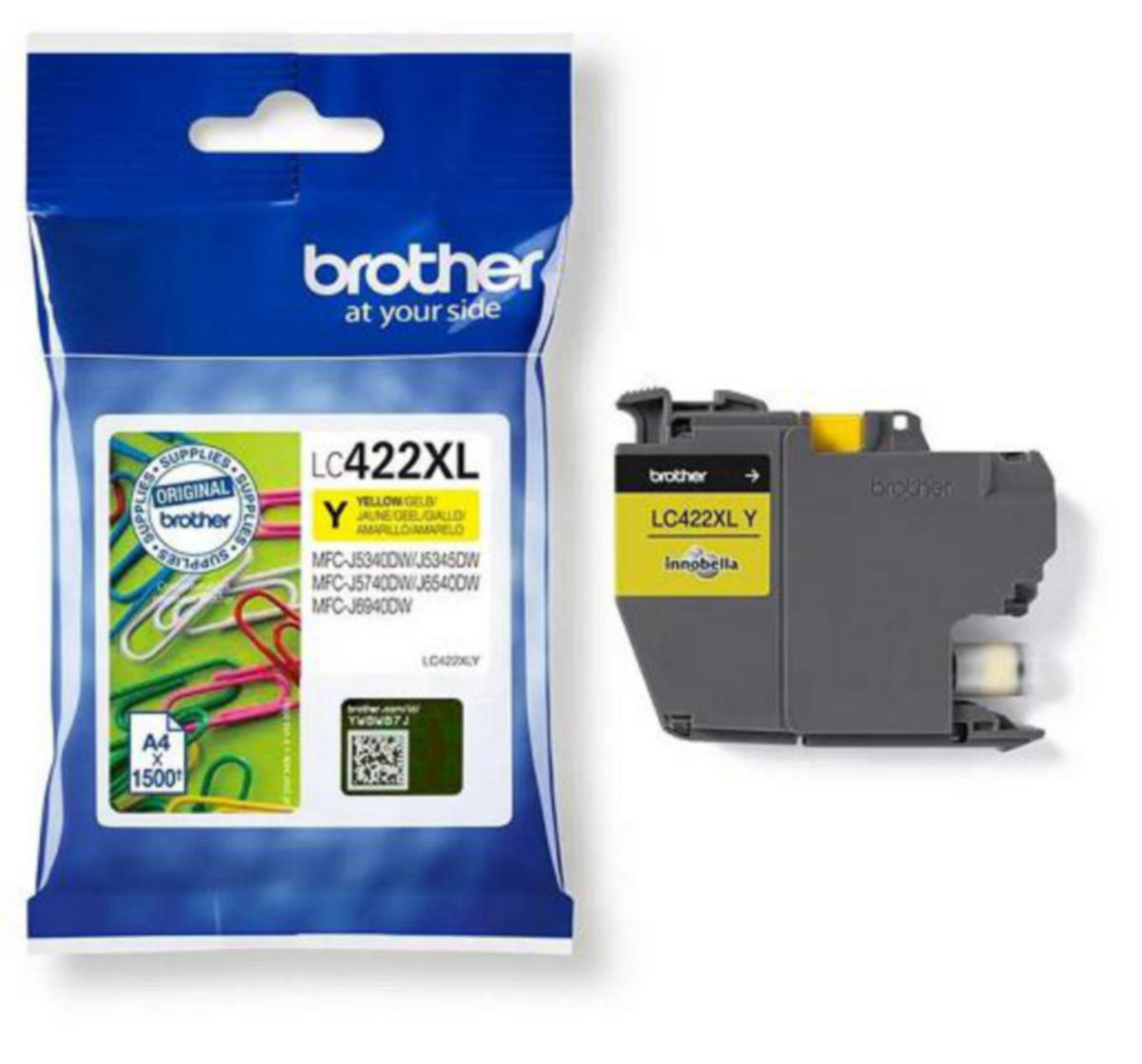 Blekk LC422XLY  Brother gul
