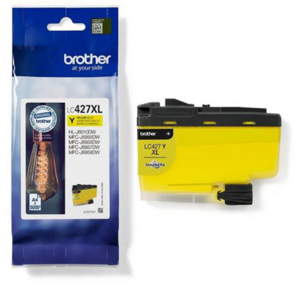 Blekk LC427XLY  Brother gul