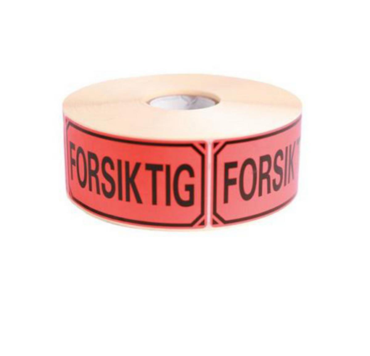 Etikett forsiktig