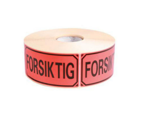 Etikett forsiktig