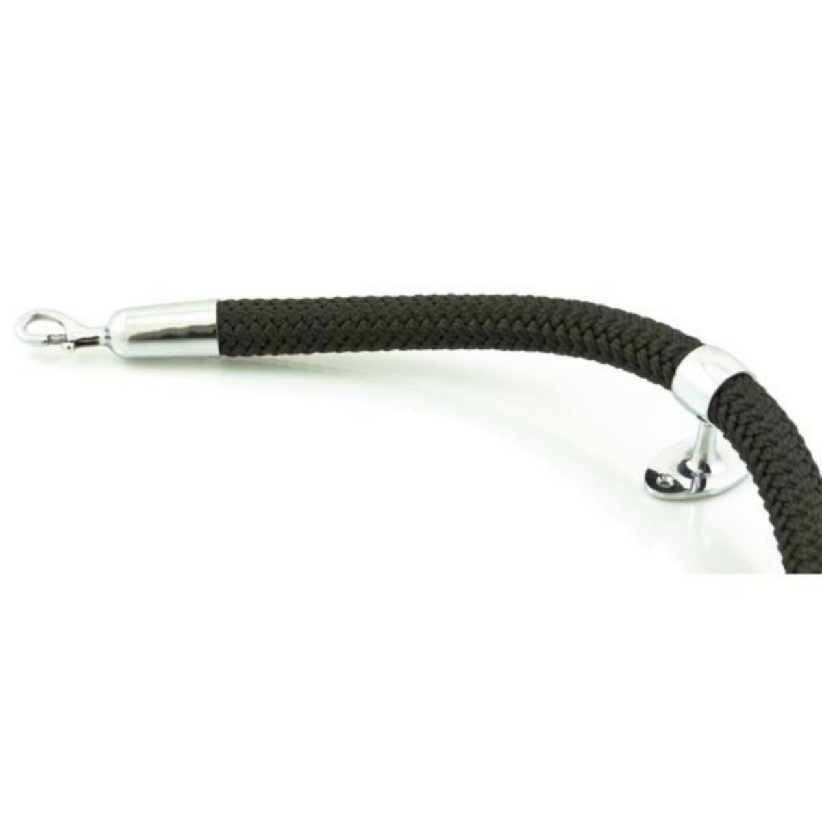 Tau rekkverk flettet Polyester Svart - Poly-Produkter
