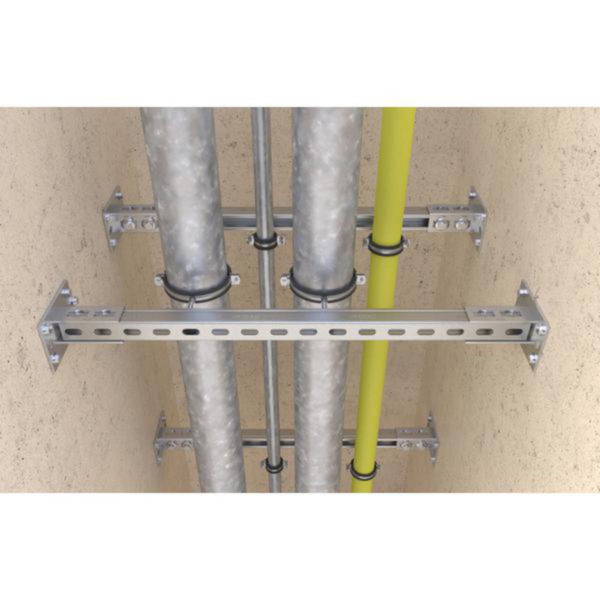 Skinnefot PSF 41, FUS skinnesystem, fischer