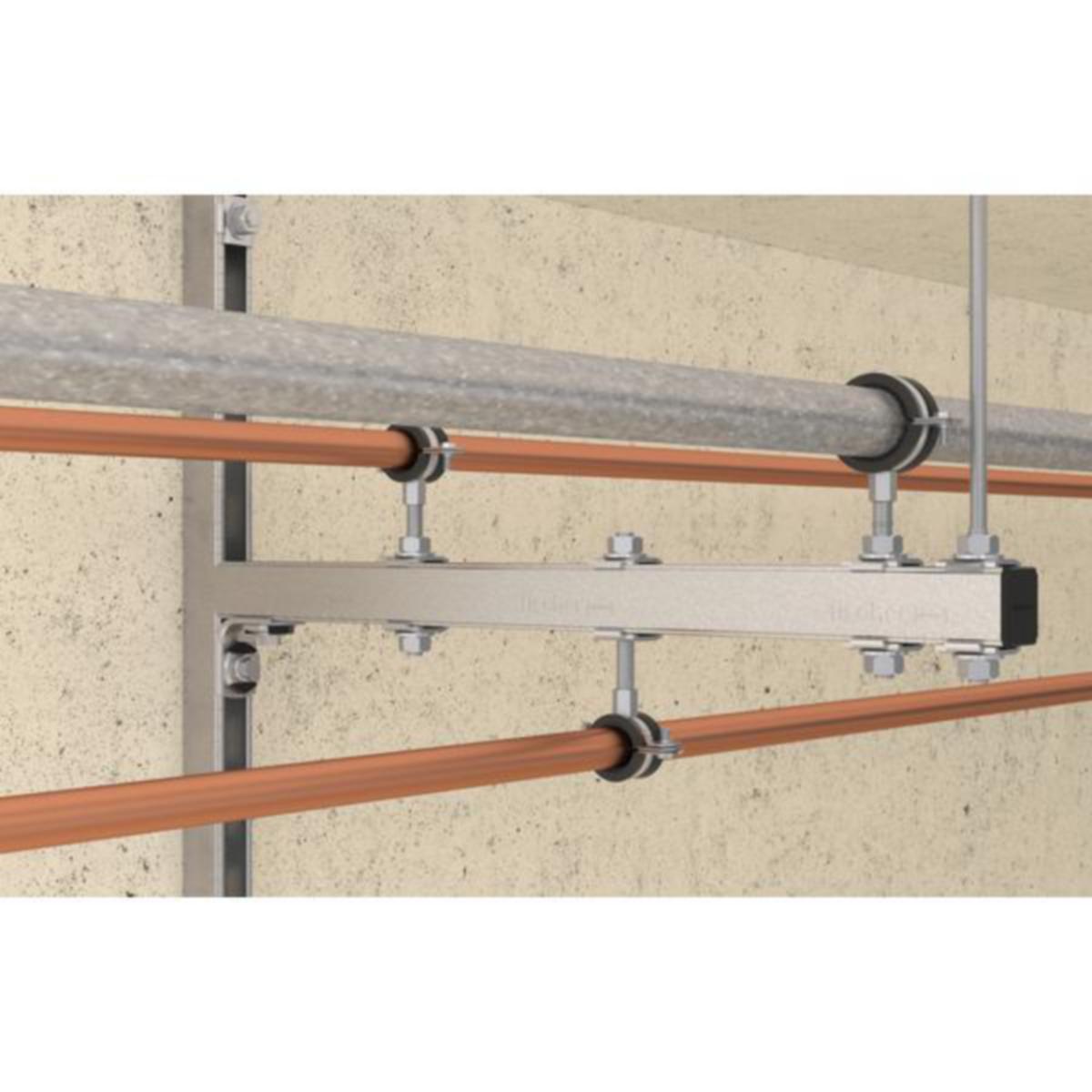 Rørklammer Universal FRS-L m/dempegummi, elforzinket, fischer