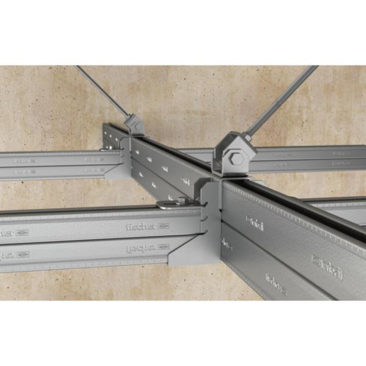 Universalvinkel FUH 13, elforzinket, FUS skinnesystem, fischer