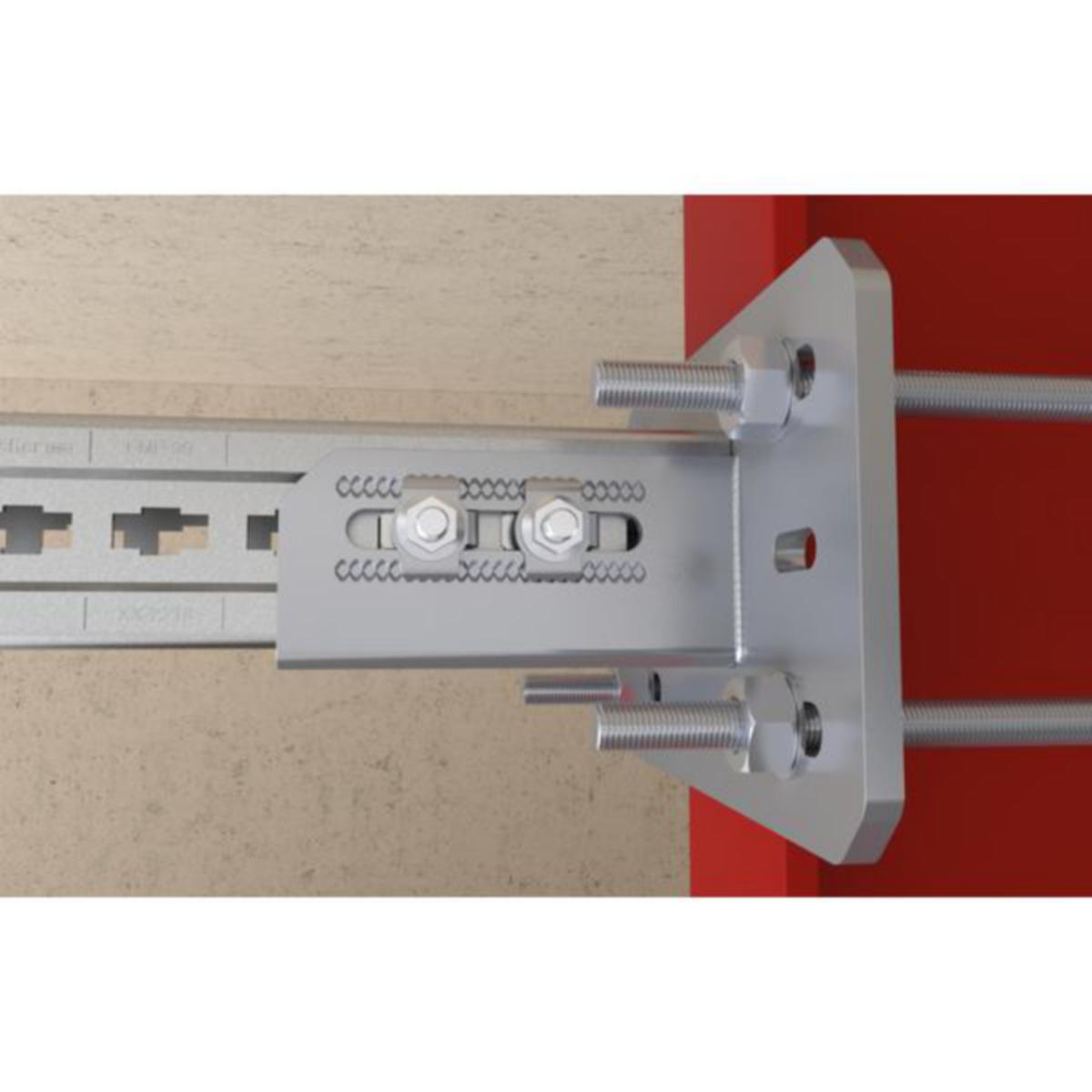 Skinnefot FMSF, elforzinket, FMS skinnesystem, fischer
