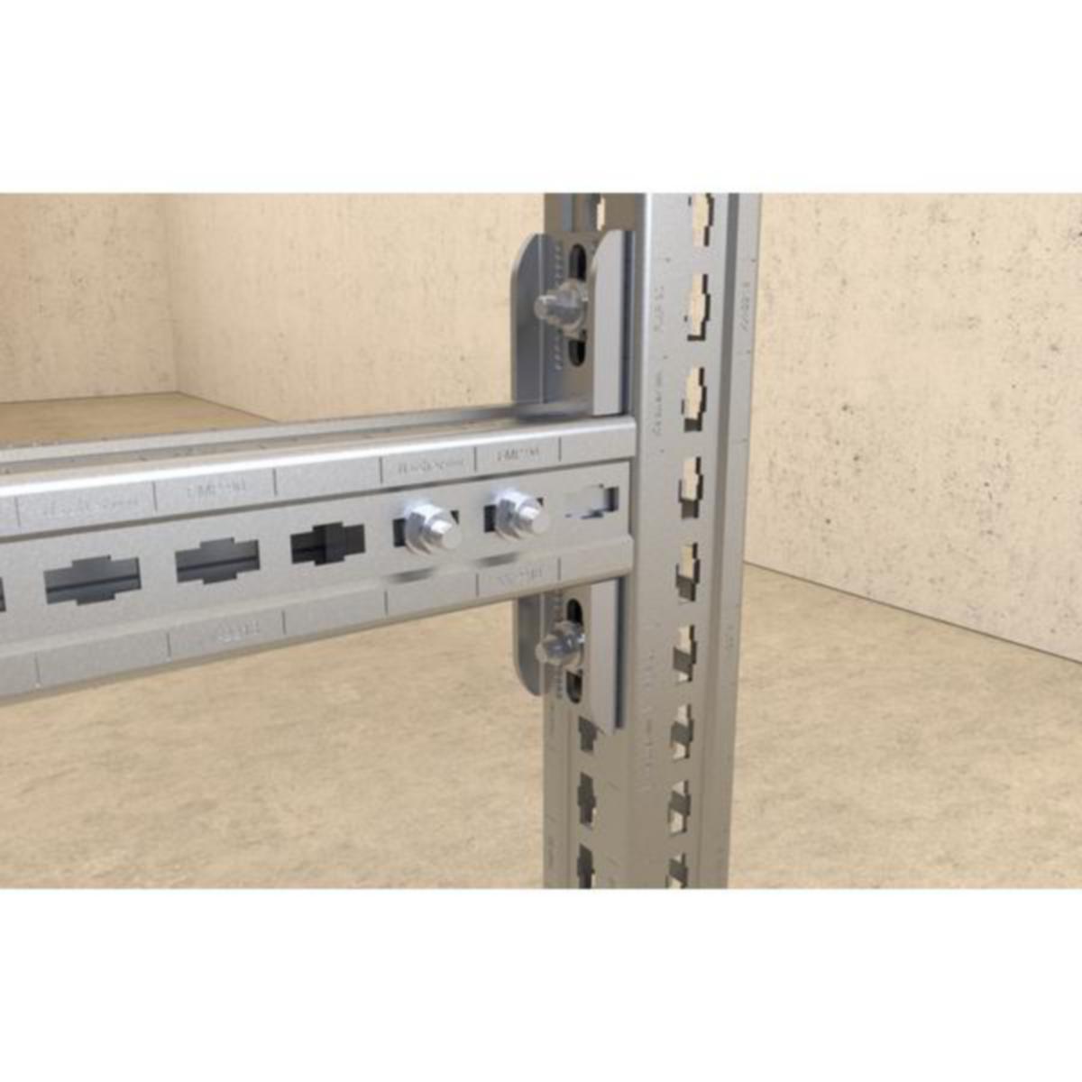 Vinkelforbindelse FMA 90-160, elforzinket, FMS skinnesystem, fischer
