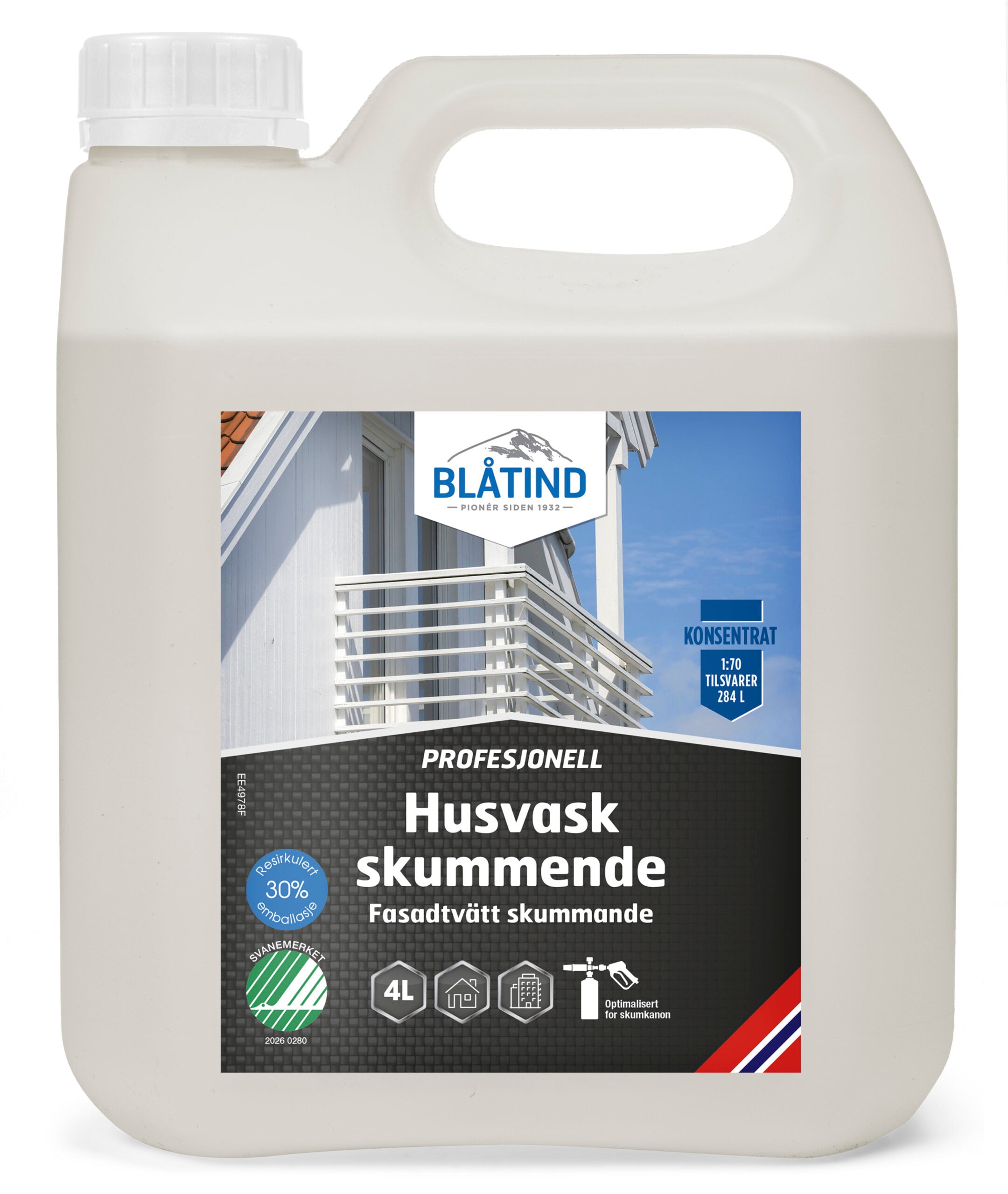 BLÅTIND PROFESJONELL HUSVASK SKUMMENDE. 12 liter (FF464)