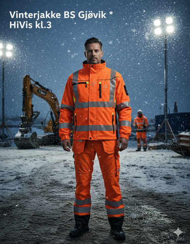 Vinterjakke BS allværs Gjøvik HiVis kl.3 (647073)