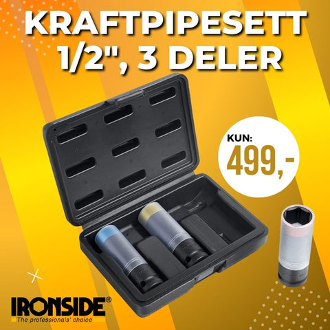 Kraftpipesett 1/2", 3 deler Ironside (569067)