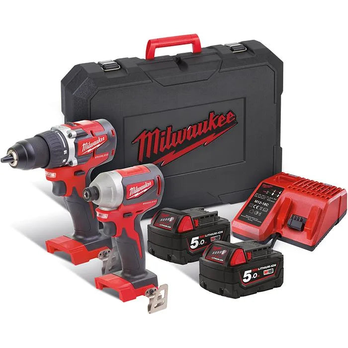 Kombipakke M18 CBLPP2B-502C Milwaukee 18V 5.0Ah koffert (648114)