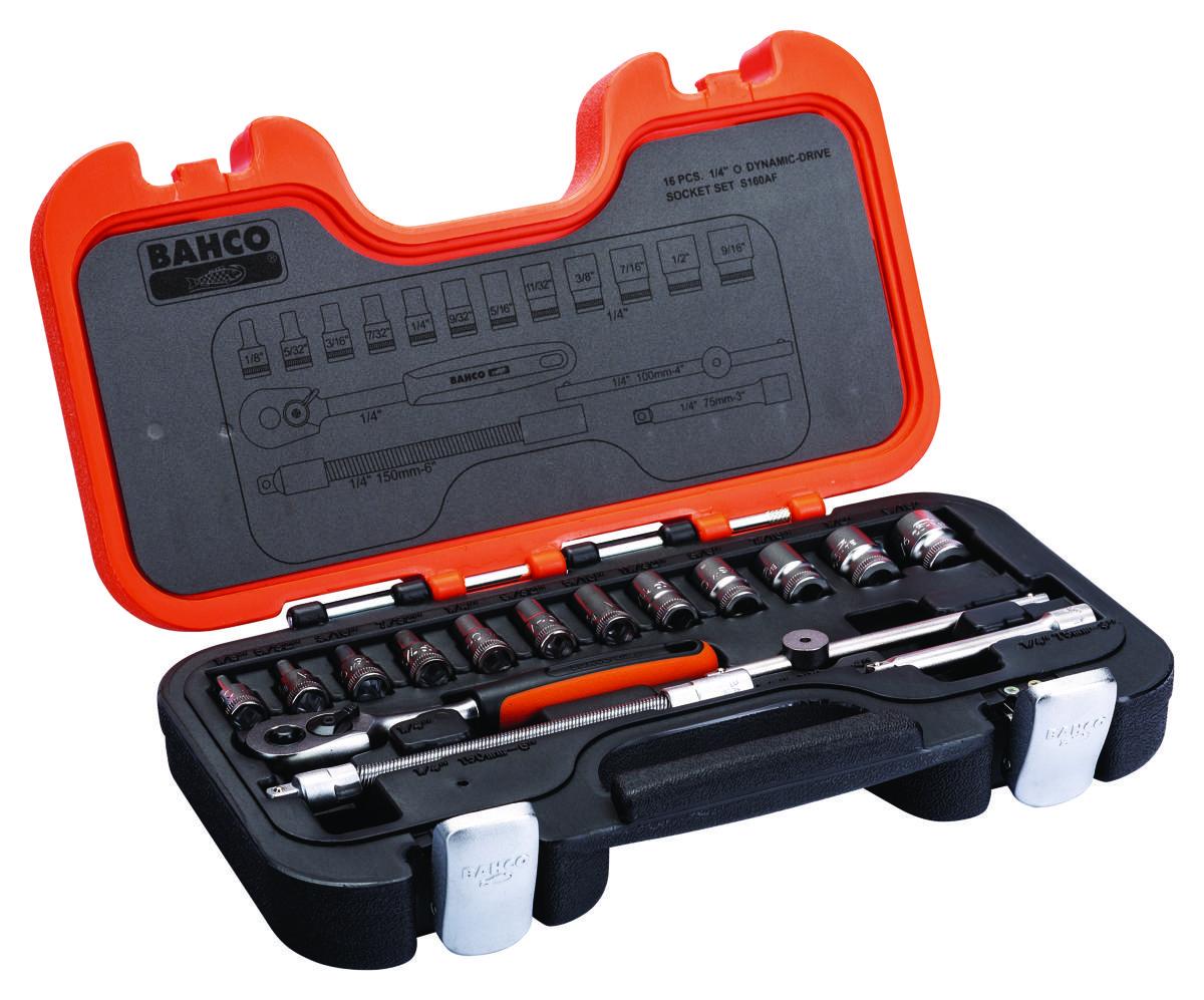 Pipenøkkelsett Bahco S160AF, 16 deler
