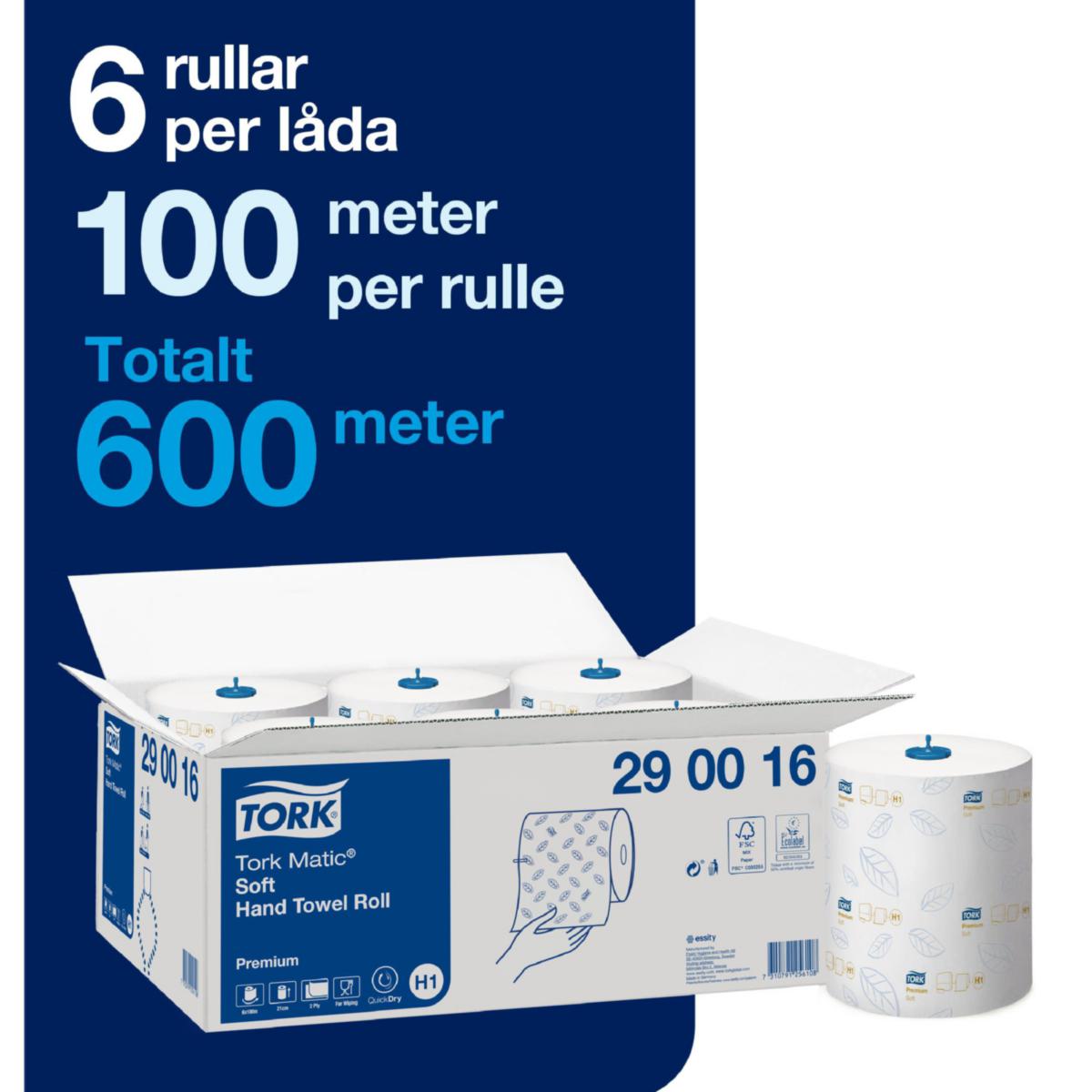 Håndtørk myk Tork Matic®