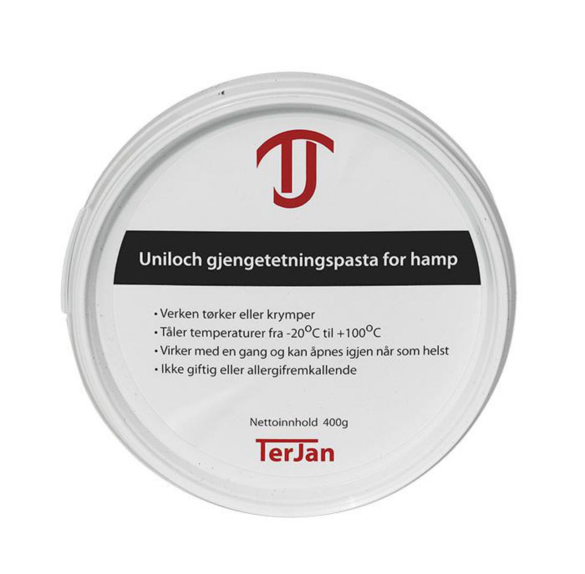 Hampepasta Uniloch boks, Terjan