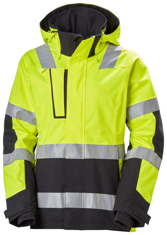 Vinterjakke allværs dame HH Luna HiVis kl.2 - Helly Hansen