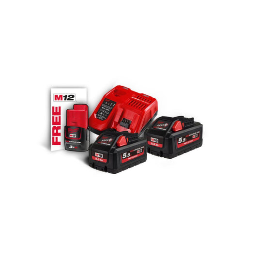 Batterisett Milwaukee M18 HNRG-552 18V 2x5.5Ah