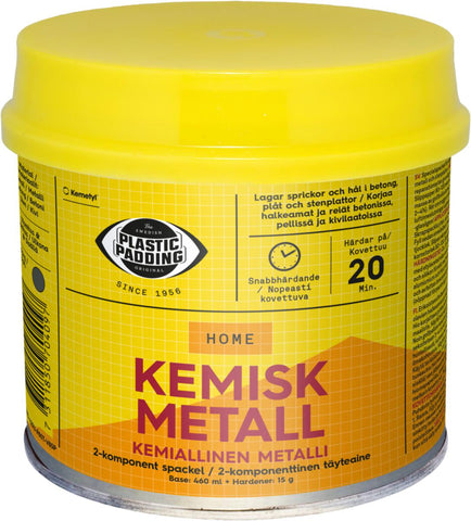 Kjemisk metall sparkel 2 komp 180 ml - Plastic Padding