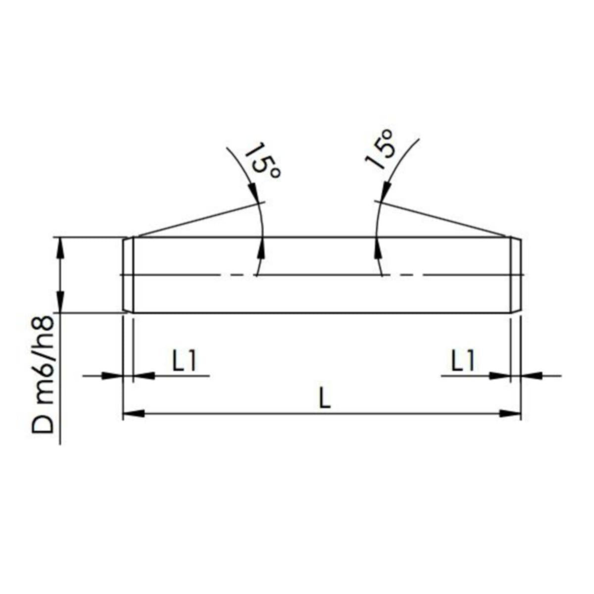 Sylindrisk stift CP ISO 2338 ubehandlet