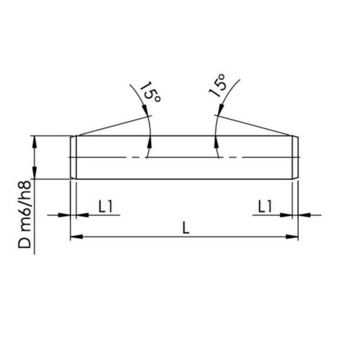 Sylindrisk stift CP ISO 2338 ubehandlet