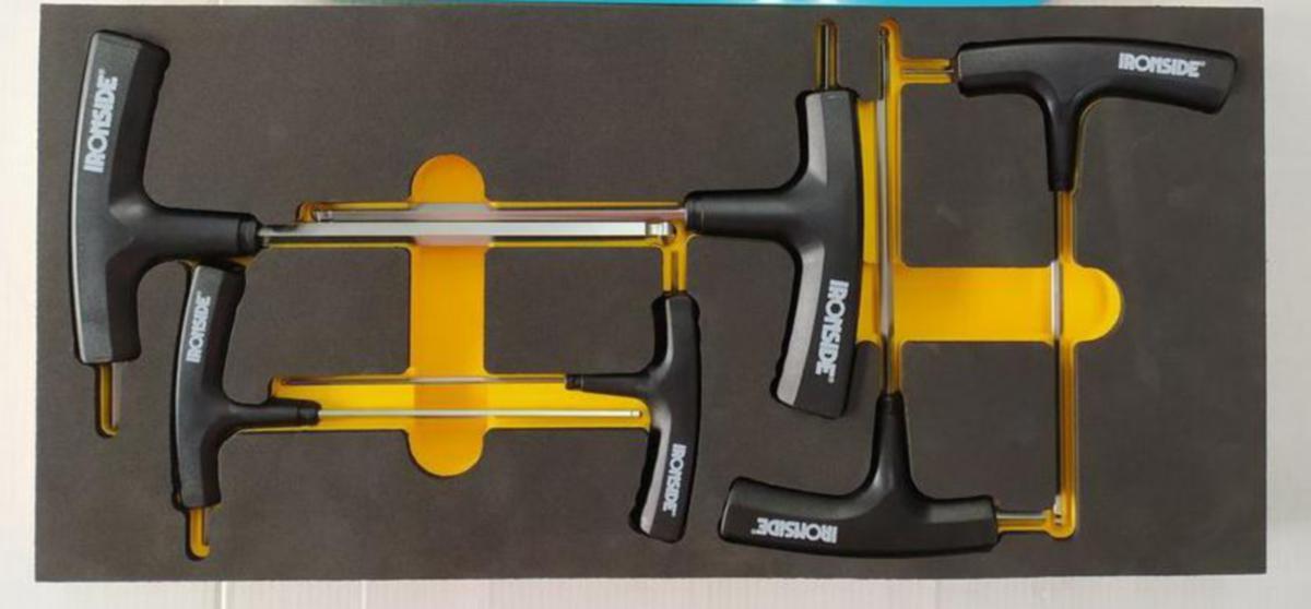 Sekskantnøkkelsett Ironside T-håndtak modul, 6 deler