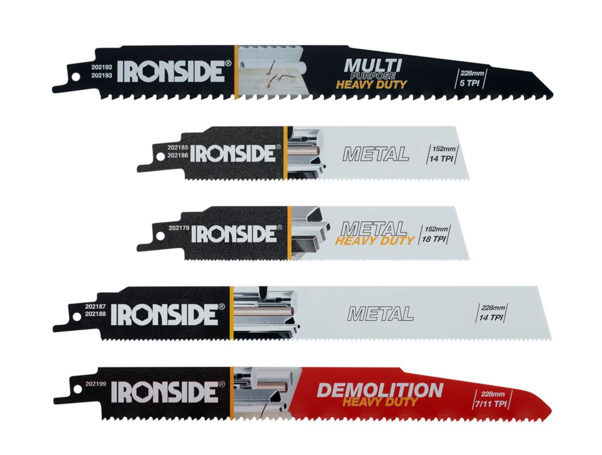 Bajonettsagbladsett Ironside Tre/Metall 5 Blad