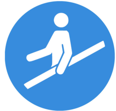 Dekal  Systemtext Bruk rekkverket