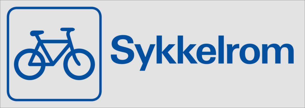 Skilt Systemtext "Sykkelrom"