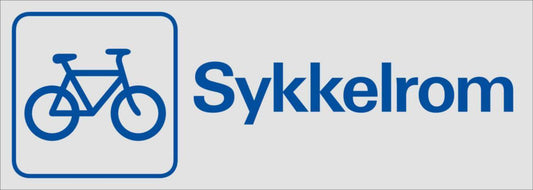 Skilt Systemtext "Sykkelrom"