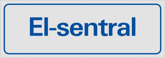 Skilt Systemtext "El-sentral"