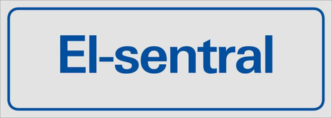 Skilt Systemtext "El-sentral"