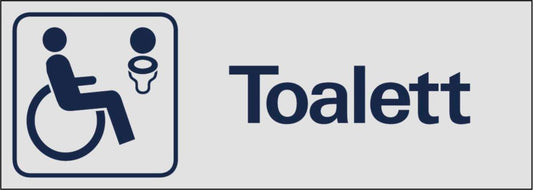Skilt Systemtext "Toalett" handicap
