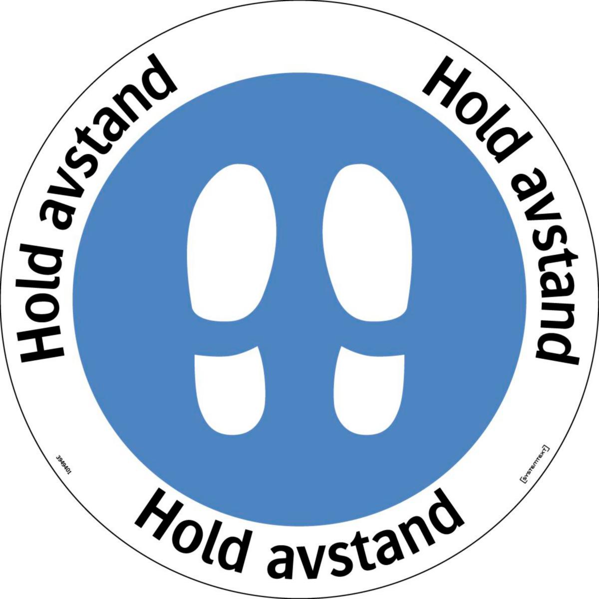 Gulvdekal Systemtext "Hold avstand"