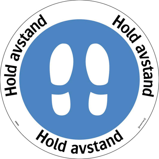Gulvdekal Systemtext "Hold avstand"