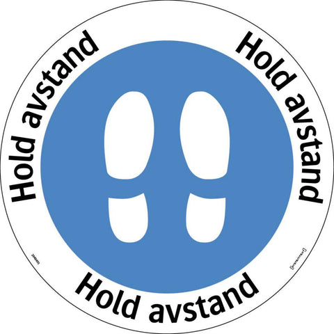 Gulvdekal Systemtext "Hold avstand"