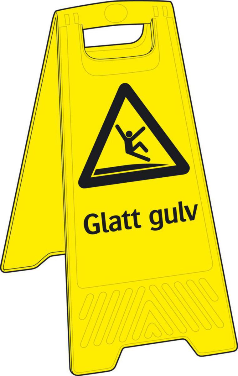 Gulvskilt Systemtext "Glatt gulv"