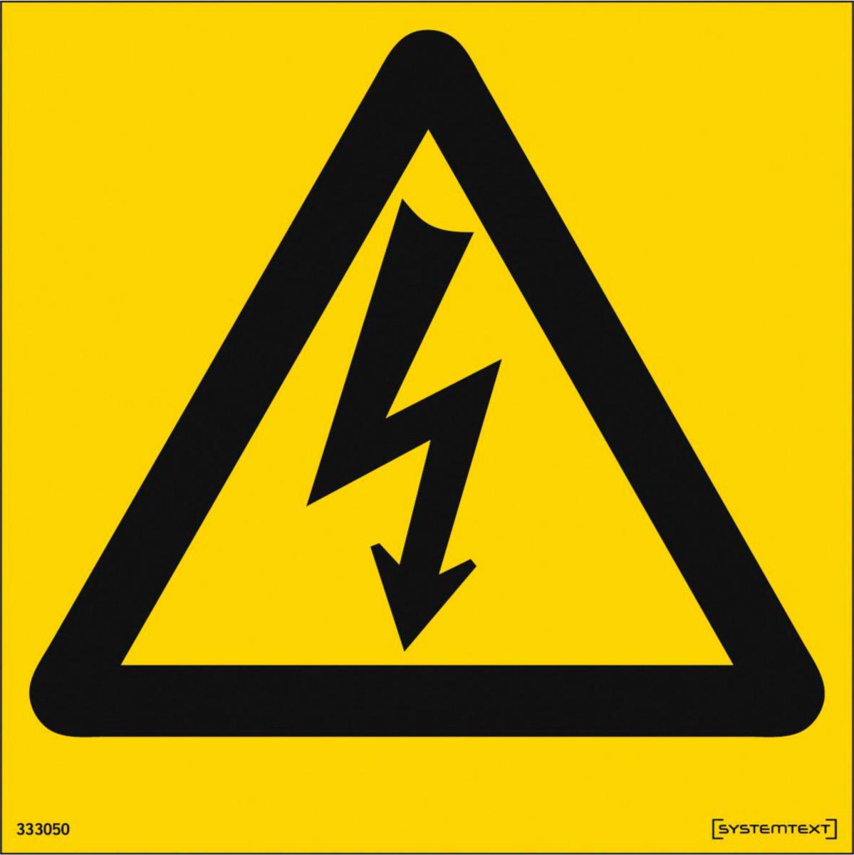 Skilt Systemtext "Høyspenning livsfare"