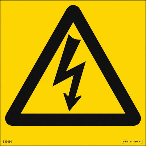 Skilt Systemtext "Høyspenning livsfare"