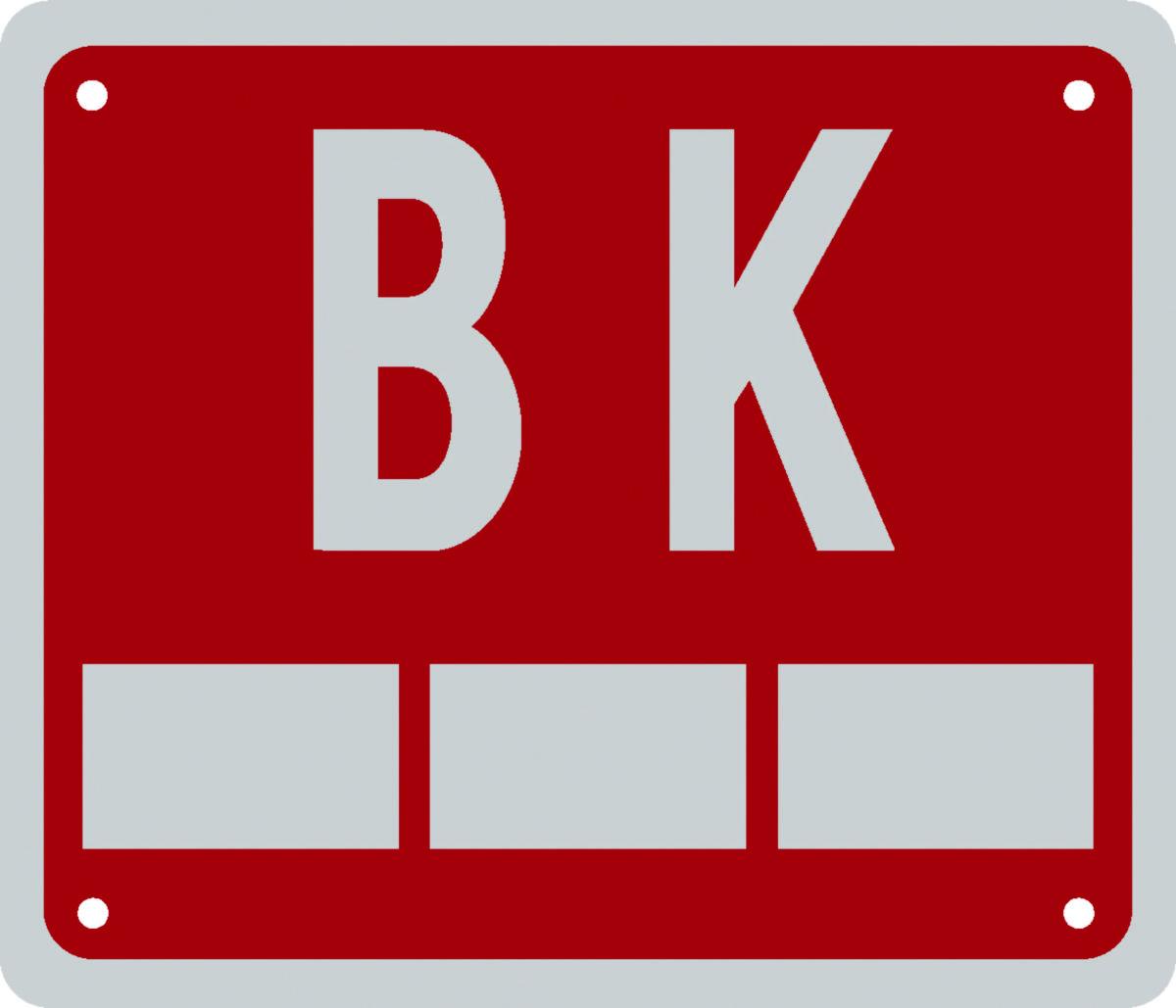 Brannkumskilt K-12 Systemtext