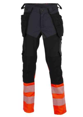 Håndverksbukse BS Gjøvik 4-V HiVis kl.1 (612421)